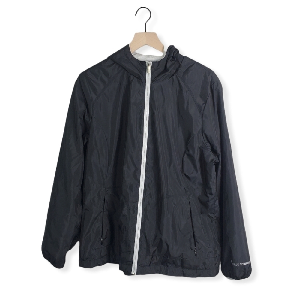 Free Country Black Zip Jacket Coat XL
